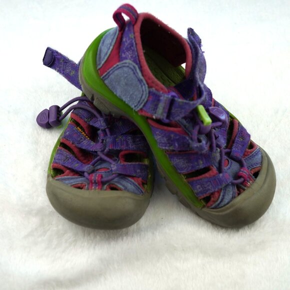 Keen Newport‎ H2 Kids Sandals Size 10 Toddler Purple Green Water Shoes - Picture 1 of 6
